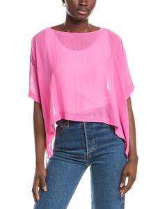 Шелковое пончо EILEEN FISHER, розовый