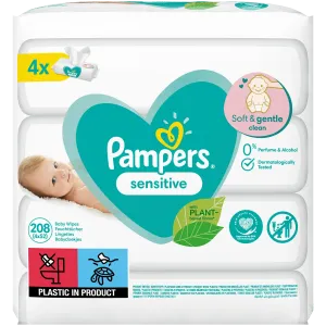 Pampers Sensitive влажные салфетки детские, 4х52 шт/уп.