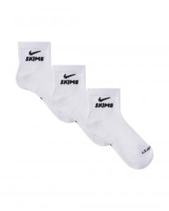Носки Nike x SKIMS Women's Dri-FIT Quarter, 3 штуки, белый