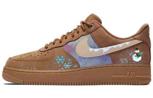 Кастомизированные кроссовки Nike Air Force 1 Skateboarding Shoes Unisex, коричневый