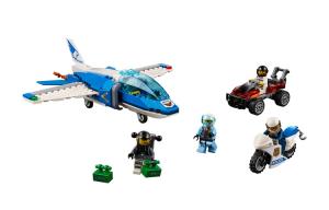 City Collection Sky Police Parachute Pursuit Plastic Building Blocks 0 300pcs 60208 LEGO, sky police parachute pursuit