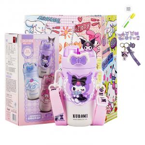 Термокружка Food Grade 316 из нержавеющей стали Kuromi My Melody Cinnamoroll 520мл Sanrio, фиолетовый