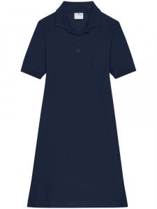 Courrèges платье мини с воротником поло, синий
