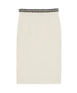 Элегантная твидовая юбка карандаш Ines De La Fressange Paris, бежевый