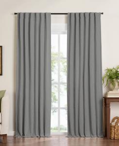 Штора Harrow Solid Blackout Window Curtain Panel Elrene Home Fashions, Dark gray, 52x84
