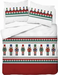 Рождественский комплект постельного белья 160x200 Щелкунчик Красный 100% хлопок Detexpol