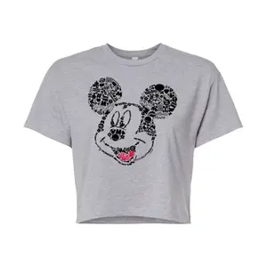 Футболка с коротким рукавом и принтом Микки Мауса для детей Disney, серый