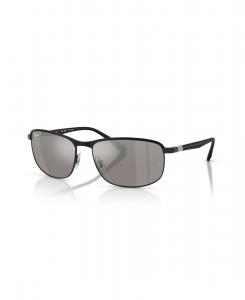 Солнцезащитные очки унисекс с поляризацией, RB3671CH Ray-Ban, Black On Black, Silver