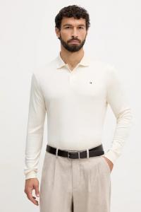 Хлопковый лонгслив Tommy Hilfiger, бежевый