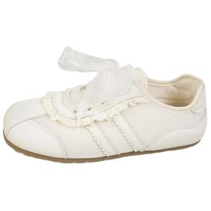 JimiXiong Дышащие женские скейтерские кеды низкие белые, цвет White