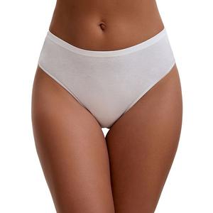 Женские трусы с эластичной резинкой на талии, мид-вайст, полное покрытие, классические, комфортные Inspire Chic, White