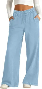 Джинсы женские High Waisted Wide Leg с эластичным поясом