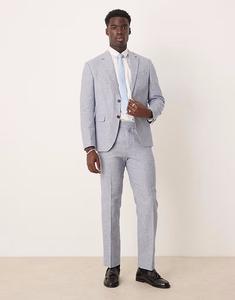 Выбранные брюки Malik прямого кроя светло-голубого цвета Selected