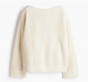 Джемпер H&M Oversized wool-blend, кремовый
