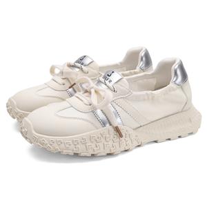 Износостойкие и легкие низкие повседневные туфли для женщин FOXER, Beige/Silver