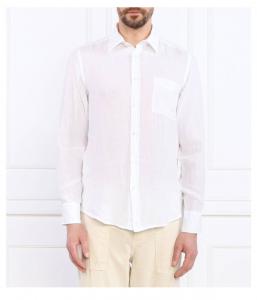 Рубашка мужская Boss Orange льняная с карманом, белый