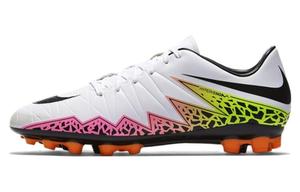 Футбольные бутсы Hypervenom Phelon 2 мужские с низким верхом белые/розовые/черные/желтые Nike