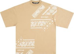 Футболка Palm Angels Bandana Print Tee 'Beige', кремовый