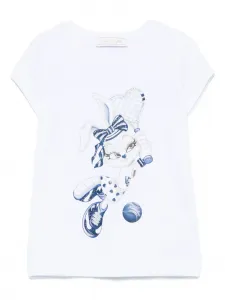 Футболка с принтом Monnalisa, белый