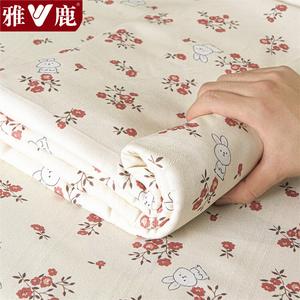 Yalu Простыня 240х230 см из антибактериального хлопка, трехслойная утолщенная, цвет Tianmitu