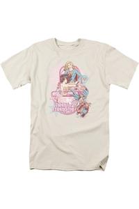 Футболка с коротким рукавом для взрослых DC Comics Sirens Of Strength Gildan, кремовый