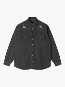 Хлопковая джимовая вестерн-рубашка Regular Fit Stan Ray, Stonewash Bk