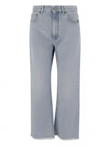 Прямые джинсы с бахромой VALENTINO GARAVANI, синий