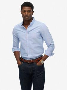 Классическая полосатая хлопковая оксфордская рубашка Superdry