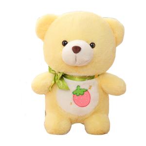 Плюшевый мишка Cartoon Strawberry, игрушка Hug Bear, плюшевая кукла, высота 25см/35см ZOCO, желтый
