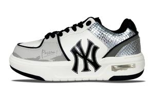 MLB Chunky Liner Non-slip Lightweight Low-Top Skateboard Shoes Unisex Silver White