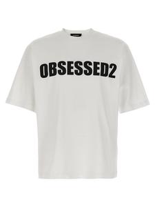 Футболка с принтом DSQUARED2, белый/черный