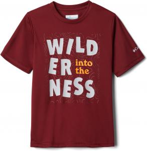 Columbia мальчиков Edisun Trail футболка с принтом, Red Jasper Wilderness