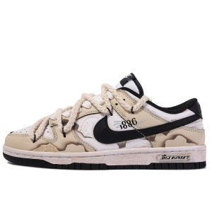 Кроссовки Nike Dunk Skateboarding Shoes Women's Low-top Brown/White, цвет Linen