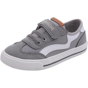 Непромокаемые дышащие и износостойкие низкие детские кеды из холста WARRIOR, серый