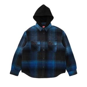 Рубашка Supreme Quilted Lined Hooded Flannel Shirt, Blue Plaid
