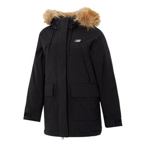 Куртка зимние длинные пуховые парки New Balance, черный