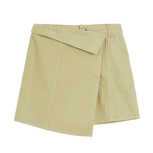 Повседневная короткая юбка женская ELLE, серый зеленый