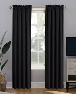 Театральная панель Oslo Extreme 100% затемнение для кармашков для штор на штанге Sun Zero, black