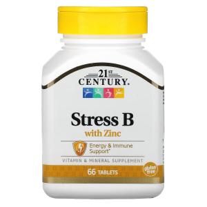 21st Century Stress B с цинком, 66 таблеток