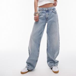 Джинсы Topshop cinch back, светло-голубой