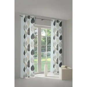 Штора Marek с люверсами, 1 шт. Wirth, серый