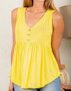 Желтая майка-бэбидолл HEIMISH USA