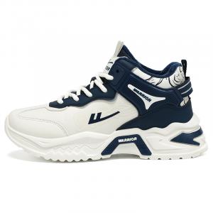 WARRIOR Теплые утепленные массивные кроссовки на высокой подошве мужские бежево-голубые, цвет Beige Blue