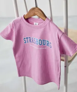 Детская футболка Box Silhouette 25SS Devirock, цвет 002-Logo-Mauve Pink