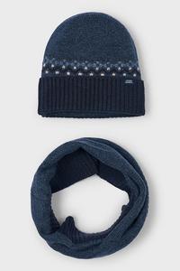 Детская шапка и шарф Mayoral, темно-синий