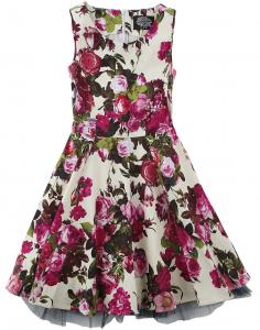 Платье H&R London Audrey 50's Cream Floral Swing Dress, разноцветный