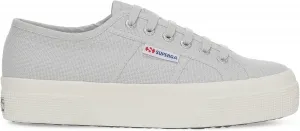 Кроссовки Superga 2740 Platform для мужчин и женщин - иконические итальянские теннисные кроссовки с дышащим верхом из ткани и нескользящей резиновой подошвой, серый серебристый