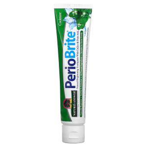 Nature's Answer, PerioBrite, натуральная осветляющая зубная паста с коэнзимом Q10 и фолиевой кислотой, холодящая мята, 113,4 г (4 унции)