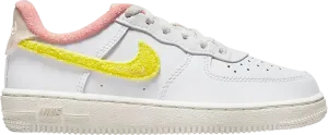 Кроссовки Nike Force 1 LV8 PS 'White Yellow Strike', белый