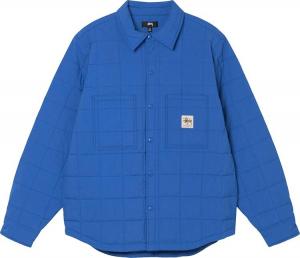 Рубашка Stussy Quilted Fatigue Shirt 'Blue', синий